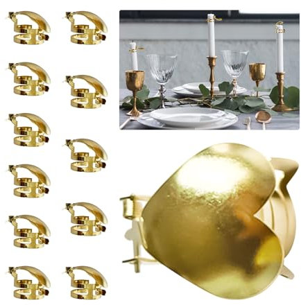 Aepiraza Automatischer Kerzenlöscher, automatischer Kerzenlöscher, Kerzenlöscher, Stopper, Kerzenlöscher, Clip-Set, automatischer Kerzenlöscher, Vintage-Stil, doppelseitiger Feuerlöscher (Goldherz)