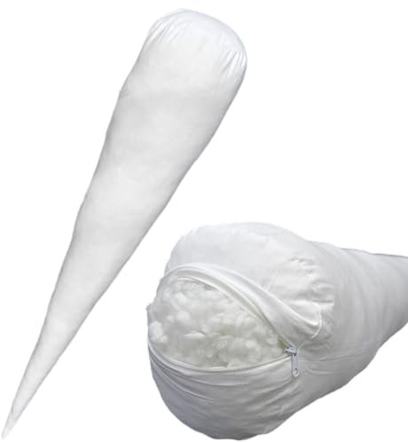 Nurtextil24 Schultüten Kissen 75 cm Schultüte Kissenfüllung 100% Baumwolle Inlett Reißverschluss Kinderkissen großes Kopfkissen Kegel Form Kuschelkissen für Jungen Mädchen Kisseneinlage mit Füllung