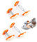 2 paia di tendiscarpe, tendiscarpe regolabili 7-12 cm, larghezza delle scarpe da pressatura, tendiscarpe regolabili per scarpe in pelle, stivali, tacchi alti, scarpe sportive (arancione)