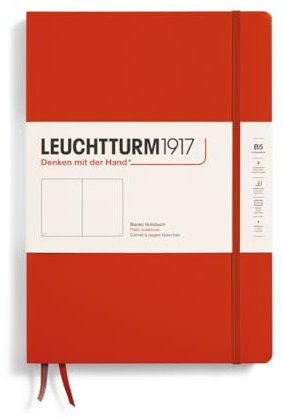 LEUCHTTURM1917 370275 Notizbuch Composition (B5), Hardcover, 219 nummerierte Seiten, Fox Red, Blanko
