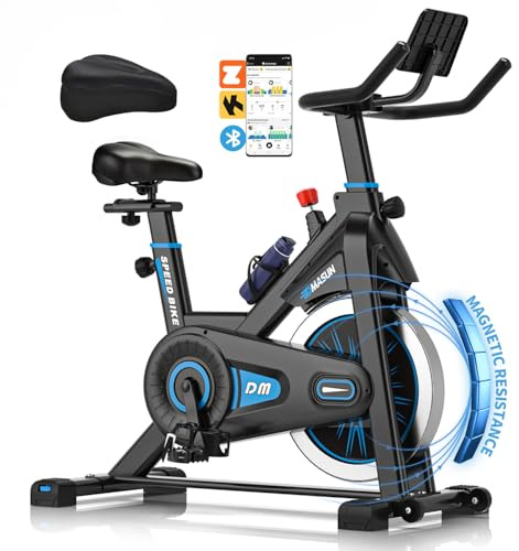 8715C DMASUN Heimtrainer Fahrrad mit Magnetischem Widerstand, Ergometer Hometrainer Fahrrad mit LCD-Monitor, Kardio Training Cycling Bike Indoor, Fitnessbike 160 kg Belastbar