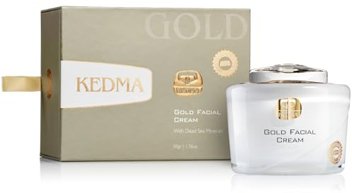 KEDMA - Gesichtscreme mit 24K Gold und Mineralien vom Toten Meer - 50g | Gesichtscreme mit 24K-Gold und Totes-Meer-Mineralien spendet Feuchtigkeit und unterstützt einen strahlenden Teint.