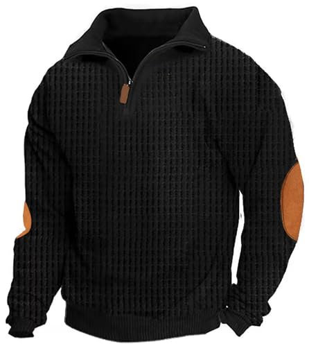 Turtle Neck Tops for Men Golf Pullovers for Men Non Iron Shirts Men Mens Fall Jackets with Hood Men Coats and Jackets Mens White Hoodie Christmas Jumper Rude Mens Smoking Jacket （Black, S