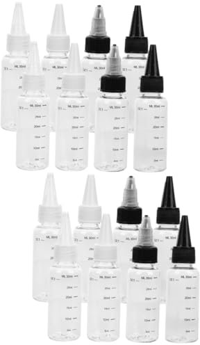 CONGARTENO 16 Stk Graduierte Ölflasche Sinnesflaschen Leer Leere Squeeze-flaschen Skalenquetschung Kleber Flaschen Durchsichtige Gewürz-quetschflasche Behälter Ketchup-spender Plastik