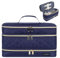 ZRRAJOY 3 Layers Storage Case For Shark Flexstyle, Travel Carrying Case For Shark 430/440 Flexstyle, Organizer Bag For Shark Flexstyle/Dyson Airwrap Styler Attachments(Dark Blue)