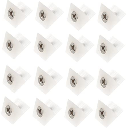 HOMSFOU 1set Schnalle Auf Der Rückseite Schrauben Teil Festsetzung Holzarbeiten Planke Standard Optometrie Keile Schwerlastschubladenrutschen Draht Terrassendielen Tür Plastik Weiß 200pcs