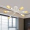 Riohan Industrielle Sputnik Kronleuchter, Retro 6-Licht E27 Deckenlampe, Moderne Weißer Deckenleuchte Industrie Kronleuchter, Ø 51 cm, für Schlafzimmer, Wohnzimmer, Küche(ohne Leuchtmittel)