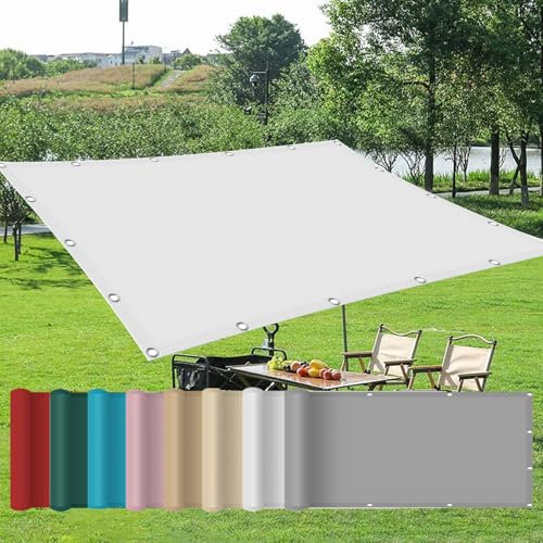 Tenda a Vela 1.6 x 4 m Protezione UV in HDPE 185 G/M², Idrorepellente Antivento, Robusto e Stabile,Con Corde, Copertura in Tessuto Ombreggiante,Per Esterno,Giardino, Bianco