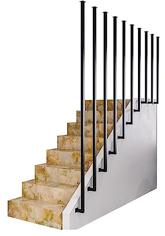 Scala in metallo a forma di L ringhiera da parete in ferro battuto nero 30 150 cm per soppalco corridoio elegante guardrail scale