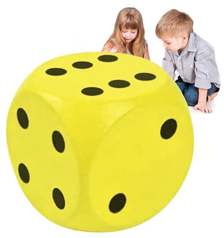 Große Würfel – Riesige weiche Punktwürfel | 15 cm Jumbo Würfelspieler, übergroße Schaumstoffblöcke, Mathematik-Lernwürfel, Aktivitätsspiel-Polyurethan-Dekoration, Lernhilfen