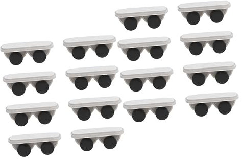 NUOBESTY 2 Sätze Aufbewahrungsbox Rollschrank Lenkrollen Räder Roues Outdoor Kleberollen Räder Indoor Moving Heavy Duty Rollen Kleberolle Rolle Farbrollen Abs Grau 8 Stück * 2