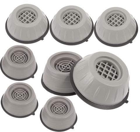 IWOWHERO 8PCS Slip Shockproof Refrigerator Foot Mats Washer Vibration Pads for Stable Leveling Floor Protection Easy to Clean Heightened Design for Washing Machines Fridges