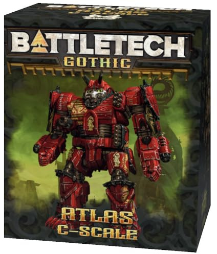 BattleTech Miniature: Gothic 100mm Atlas – Premium Mech Collectible | 100mm+ BattleTech Continuum ‘Mech with 5 Interchangeable Heads, Bas-Relief Statues & Back Tabards, Customizable Model Kit