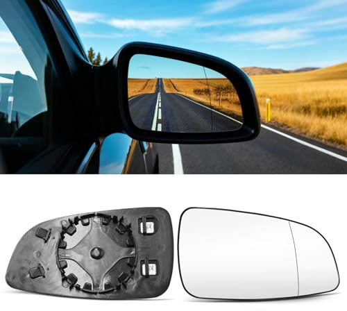TTCR-II 1PC Calentado Retrovisor Espejo Compatible con Opel Astra H | Cristal Espejo Opel Astra H 2004 2005 2006 2007 2008 Retrovisor Exterior, Cristal Calefactado de Repuesto para Opel-Derecho