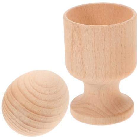 HONITANO Giocattolo Educativo in Legno per Piccoli, Set Portauovo e Uova per Allenamento Coordinazione Occhio-Mano, Gioco Sensoriale Montessori per Sviluppo Abilità Motorie Fini