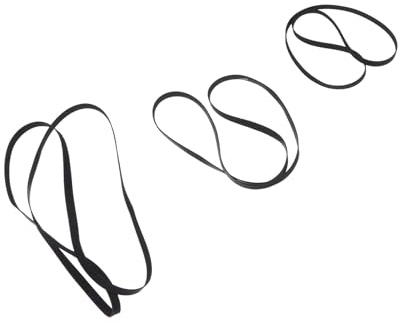 TOMETURE 3 Stück Schwarze Flexible und Verschleißfeste Plattenspielerriemen aus Tape Ersatzriemen für Vinyl Plattenspieler und Vcr Geeignet