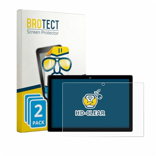 BROTECT Schutzfolie für Crelander T40 10.1 | 2 Stück Transparenter Displayschutz Made in Germany Klare Displayschutz-Folie Clear Einfache Montage Case-Friendly
