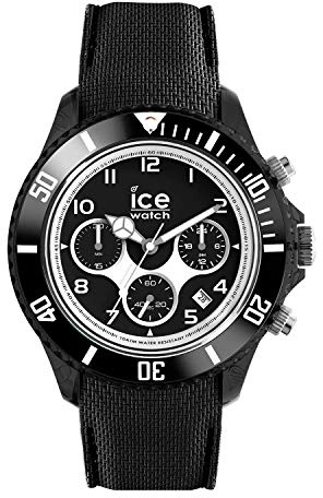 ICE-WATCH - ICE dune Black - Schwarze Herrenuhr mit Silikonarmband - Chrono - 014222 (Extra large)