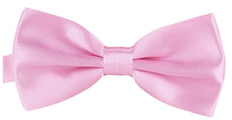 Sophie & Jules Nœud papillon noué et réglable avec fermeture à crochet - 12 x 6 cm - Rose, Rose, taille unique