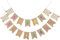 G2PLUS Happy Birthday Girlande Banner, 15.7 Fuß Geburtstag Wimpel Girlande, Vintage Hessischen Wimpelkette mit 17 STK Wimpeln für Geburtstag Party Dekoration