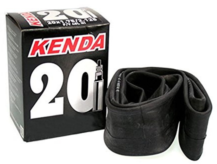 KENDA Fahrradschlauch 20 x 1 – 3/8 32/37 – 438/451 VENTIL Frankreich 48 mm in Schachtel (Luftkammern 20 – 22)/Inner Tube 20 x 1 – 3/8 48 mm 32/37 – 438/451 Presta Valve Box (Air Tube 20 – 22)