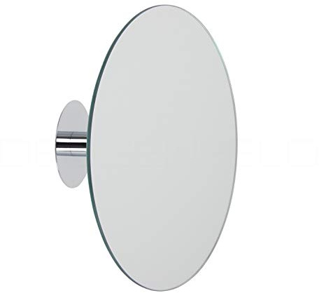 DEUSENFELD KKR10-15 - Klebespiegel Kosmetikspiegel selbstklebend, Schminkspiegel, Rasierspiegel zum Kleben, 10-Fach Vergrößerung, Kugelgelenk, Ø 15cm, rund, Rahmenlos, mit 3M VHB Klebepads