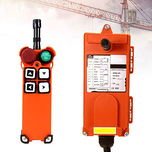 MXBAOHENG Mando para Grua Mando Puente Grua F21-4S 24V Mando para Polipasto Receptor y Transmisor