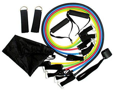 SlimpleStudio pour Fitness Pilate Yoga Gym Entraînement -Ensemble de 11 pièces Fitness Puller Pull Pull Multifonctionnel Formation Pull Ceinture-Joint de Sangle pour Gourde