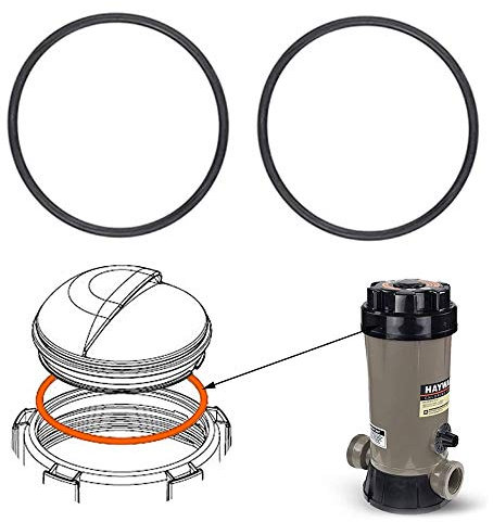 Lot de 2 joints toriques CLX200K pour couvercle de chlorinateur de piscine Hayward CL200 et CL220 - Pièces de rechange de 13 cm ID x 14 cm OD