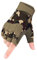 GRTE Taktische Handschuhe, halber Finger, für Männer und Frauen, fingerlos, rutschfest, für Outdoor-Sport, Radfahren, Motorrad, Wandern, Klettern, Camping, Jagd, Laufen, Dschungel, Camouflage, L