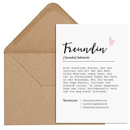Nastami Postkarte DEFINITION inkl. Briefumschlag (Freundin)