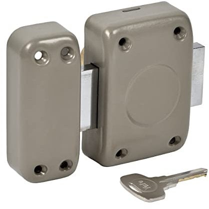 Yale Verrou de Porte Cylindre Seul - Ouverture à Clé extérieur - Cylindre diamètre 23 mm, Longueur 35 mm, 5 goupilles - YV25C-35/SC - Protection Anti arrachement - 4 clés, Beige