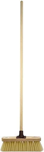 Newman & Cole Sweeping Brush Soft Indoor Kitchen Broom with Crimped Synthetic Bristle Fitted with Wooden Handle (Unassembled, Pack of 1)
