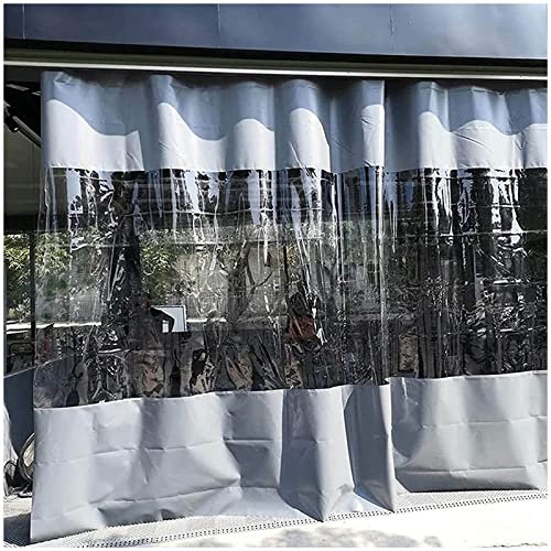 Sonakia wasserdichte Plane Seitenwände, Transparente Wetterfeste Vorhänge, PVC-kunststoffplane Mit Ösen, Markise, Outdoor-planenvorhänge Für Garten/pergola/pavillon,WxH-4.5x2.5m/14.76 * 8.2ft