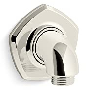 KOHLER 27053-SN Occasion Wandbefestigung Versorgungsbogen mit Rückschlagventil, Versorgungsbogen für Handbrause und Schlauch, Vibrant Polished Nickel