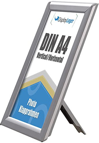 DisplayLager - 10'er Sparpack Photo Klapprahmen, 14 mm Profil, Silber (A4)