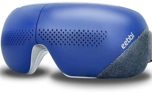 EEBBL masseur oculaire avec chaleur, compression masque de massage des yeux rechargeable avec musique bluetooth pour soulager la fatigue oculaire, Conception fenêtrée