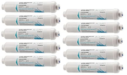 10x Aquati Replacement Fridge in-line Water Filter Compatible with Samsung Daewoo LG BEKO Bosch