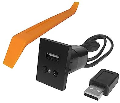 MORREZ Mini-USB-Kabelschalter, passend für Ford, Focus 2 Mk2 2009, C-MAX, Kuga Mk1, Audio-Musik-Eingangsadapter, Auto-USB für CD-DVD-Slot-Zubehör (Schwarz)
