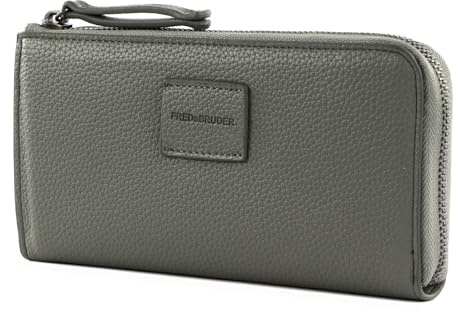 FREDsBRUDER Leder Geldbörse Lanbe Zip Around Wallet Sage Khaki