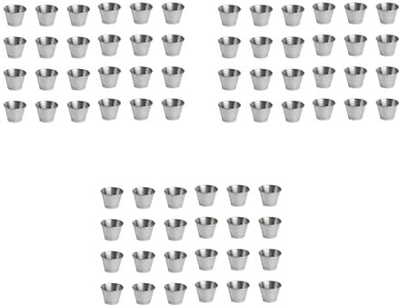 Lot de 72 gobelets à sauce en acier inoxydable - Pour sauce, sauce, ramequin
