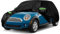 Autoabdeckung Wasserdicht Passend für Mini Cooper 3 Türer 2000-2024, 300D Schwarz Vollgarage Autoplane mit Reißverschlusstür für Schnee, Regen, Allwetterschutz