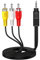 SZMXUCK 3.5mm to RCA Camcorder Handycam AV Audio Video Output Cable, 1/8 TRRS to 3 RCA Male Plug AUX Cable Cord for TV,Smartphones,MP3, Tablets,Home Theater,Speakers- (5ft/1.5m)