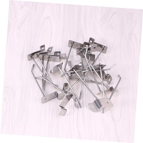 Zerodeko 20st Steckbrett Weiße Kleiderbügel Ornament-präsentationsständer Fahrradzubehör Präsentationsständer Aus Pappe Plattenhaken Silberne Accessoires Fahrradhaken Draht Regal Slotblech