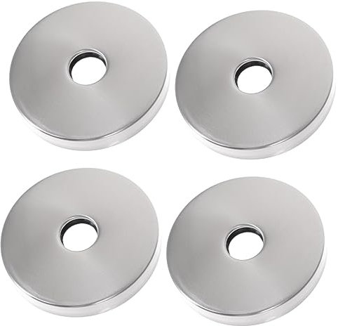 BESTonZON 4 Stück Flansch Dekorative Abdeckung Badewannenarmatur Zur Wandmontage Flansch Ersetzen Sanitär-abdeckplatte Wandplatte Spaltet Flansch Schild Runden Wasserrohr Rostfreier Stahl
