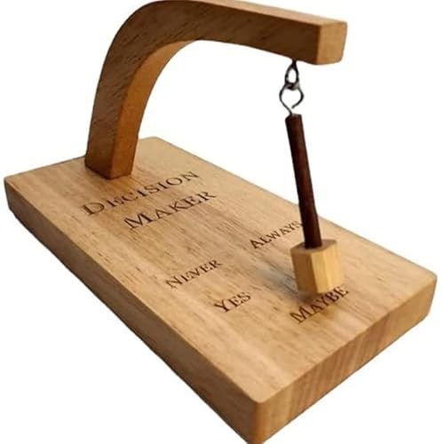 kychenBase Kreativer magnetischer Entscheidungsmacher, oszillierender Magnetwähler aus Holz, Standardschwingen Sie das Pendel und finden Sie die Antwort auf Ihre Frage, ja oder nein Pendel