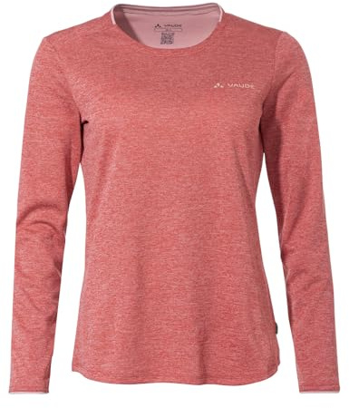 VAUDE Damen Longsleeve Essential LS T-Shirt, Funktionsshirt, perfekt als Baselayer, atmungsaktiv, pflegeleicht und schnelltrocknend, Brick, 52