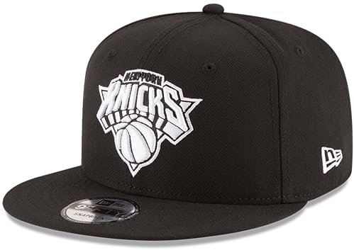 New Era NBA 9FIFTY Schwarz Weiß Verstellbare Snapback Hat Cap Einheitsgröße, New York Knicks, Einheitsgröße