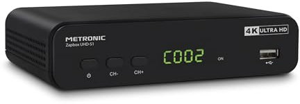 METRONIC 441701 Décodeur TNT 4K Ultra HD UHD-S1 avec Port USB