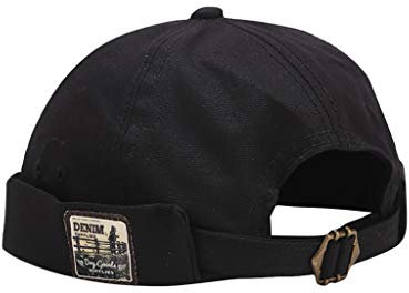 Hut Herren Docker-Cap Herren Damen Docker Mütze Seemannsmütze Hafenmütze Herrenhut Bikercap Hat Wandermütze Seemannskappe（Kopfumfang Größenverstellbar）